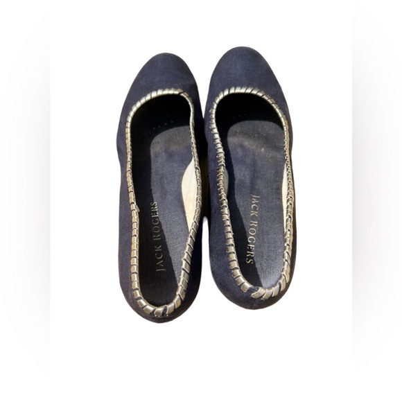 Jack Rogers Palmer Jute-wrapped Wedge Espadrille Midnight Blue Beach 9.5 - Picture 5 of 7